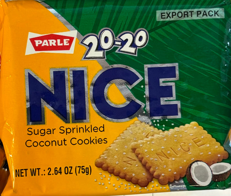 Parle 20-20 Nice Suger Sprinkled Coconut Coockies-75g