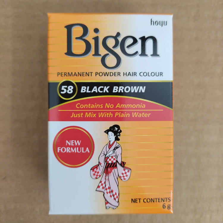 Bigen Permanent Black Brown Powder Hair Colour -6g