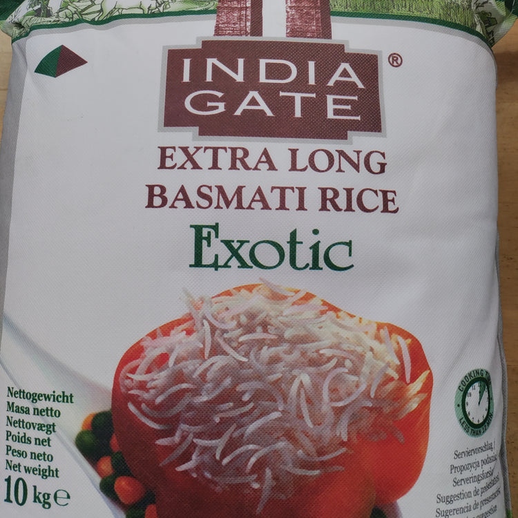 India Gate Extra Long Exotic Basmati Rice - 10kg