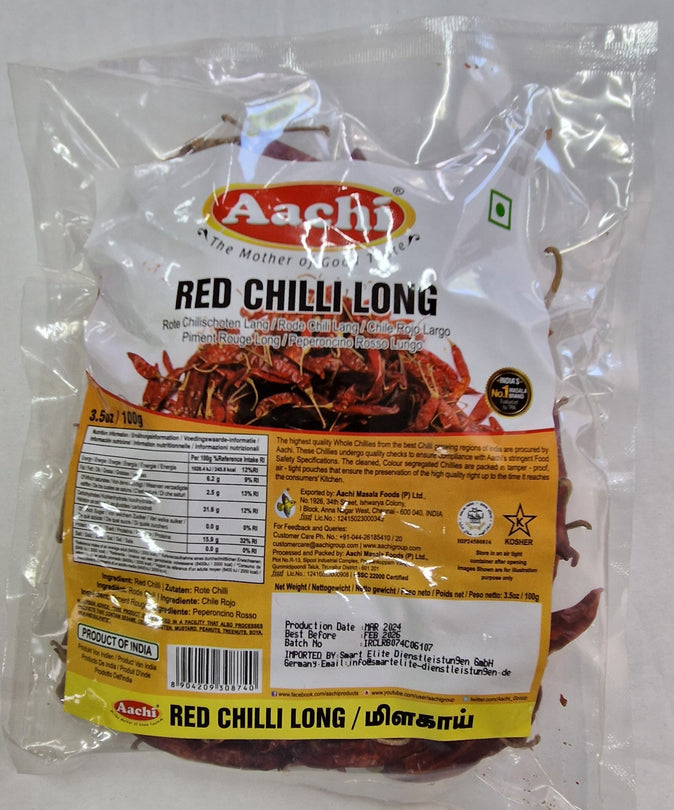 Aachi Red chilli Long - 100g