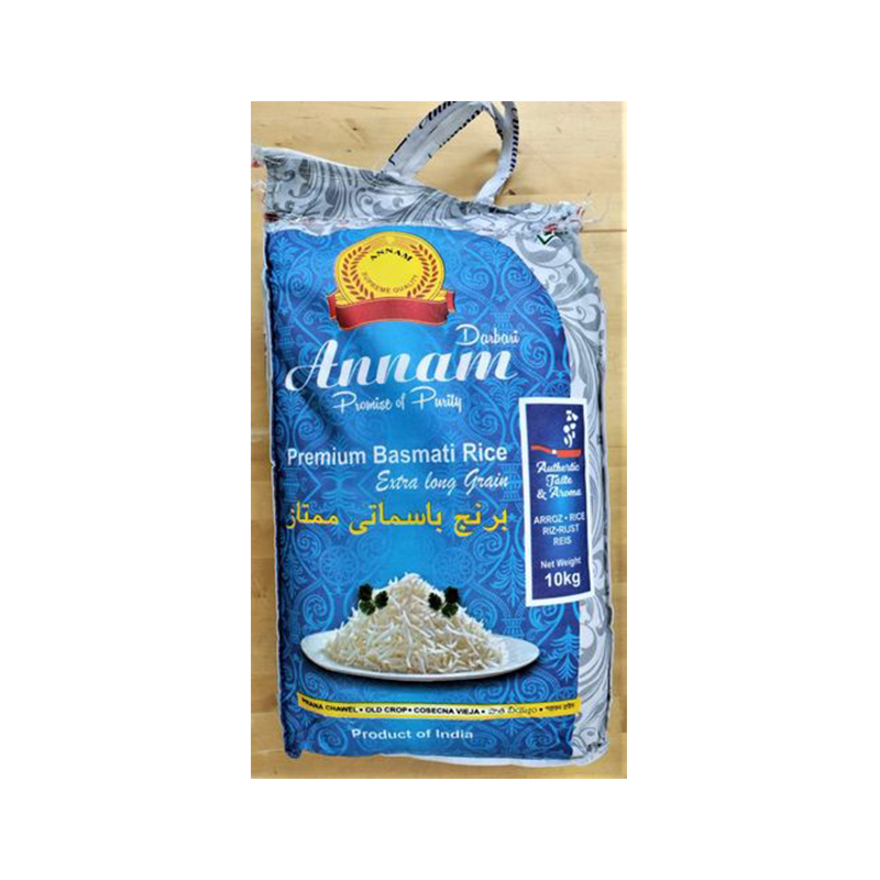 Annam Darbari Extra Long Grain Basmati Rice 10kg IndianMarkt