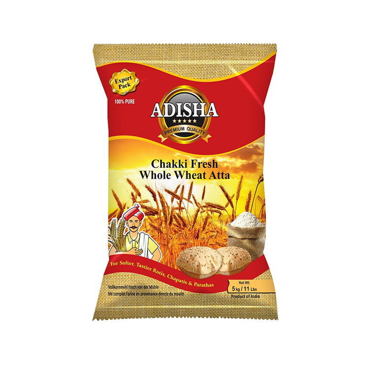 Adisha Chakki Fresh Whole Wheat Atta - 5kg