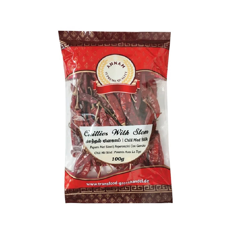 Annam Red Chilli Whole (dried) - 100 g