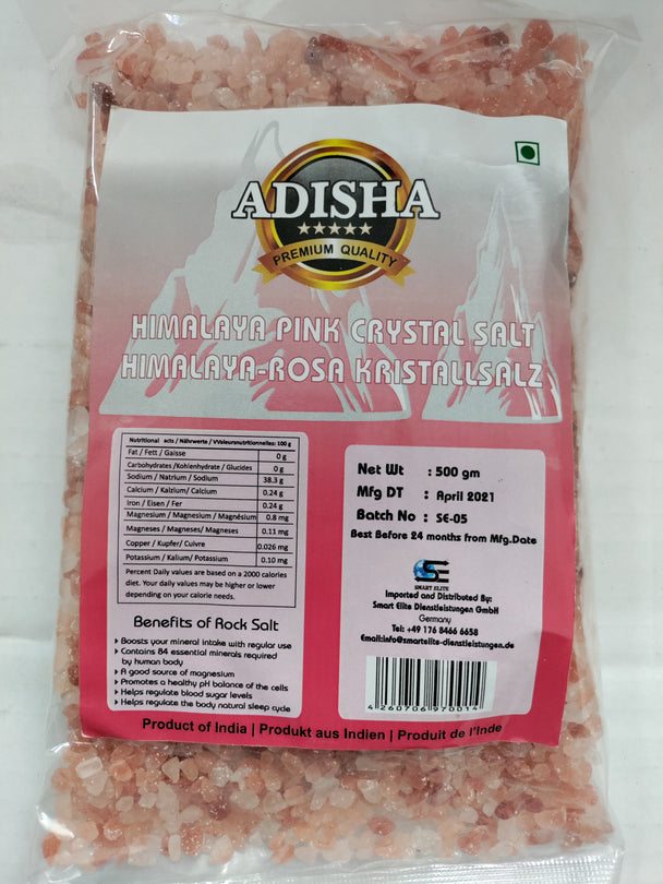 Adisha Himalaya Pink Crystal Salt - 500g
