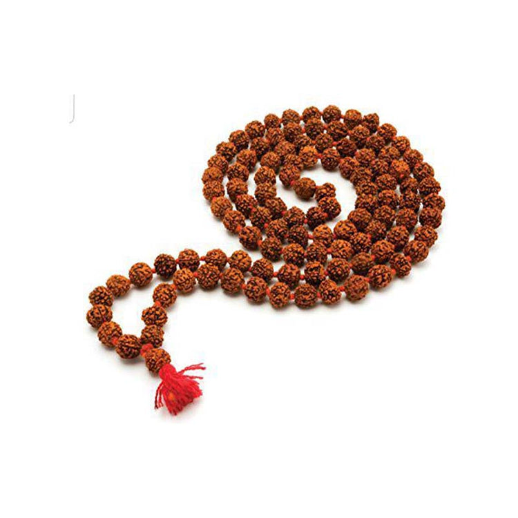 Natural 5 Mukhi Rudraksha Meditation Mala With 108 Beads