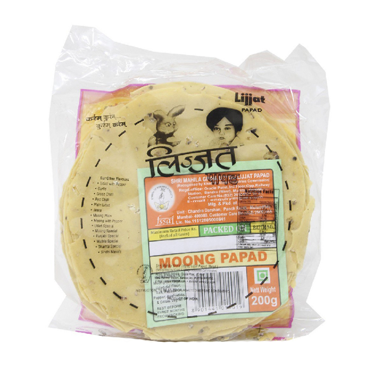 Lijjat Mung Papad 200g